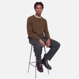 PRBLASIMON SOUFFLE KNIT CREW NECK CHOCOLAT - Image 3