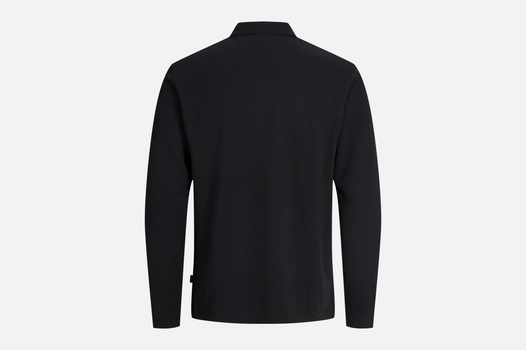 JPRBLAETHAN LS ZIP POLO BLACK