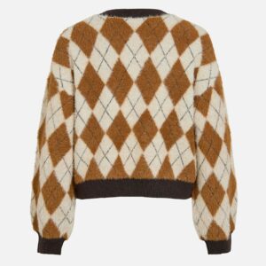 VITJEBBI ONECK JAQUARD KNIT CARDIGAN BIRCH - Image 2