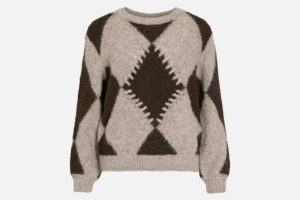 VITORA ONECK JACQUARD COFFEE BEAN