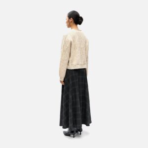 OBJGUNVI LS RE KNIT CARDIGAN MACADAMIA - Image 4