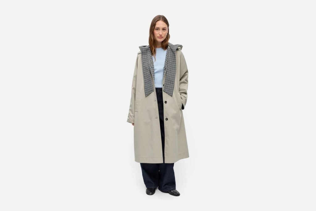 OBJHOLLY LS LONG REVERSIBLE COAT OPAL GRAY