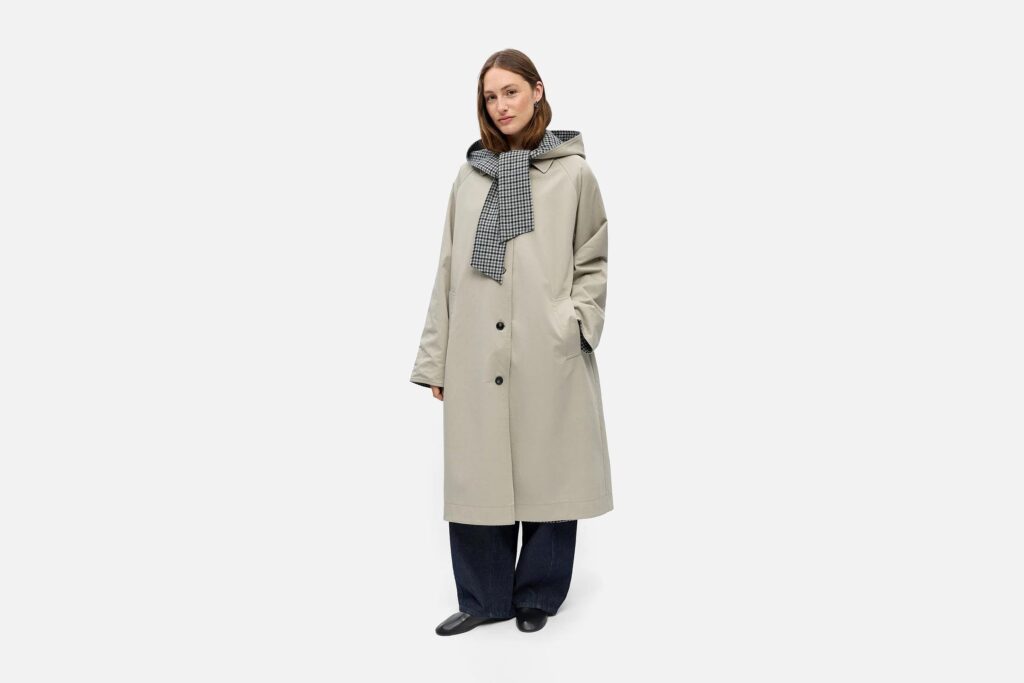 OBJHOLLY LS LONG REVERSIBLE COAT OPAL GRAY