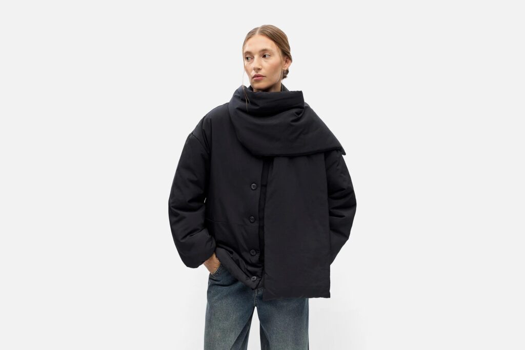 OBJGEMMI LS LO SCARF JACKET BLACK