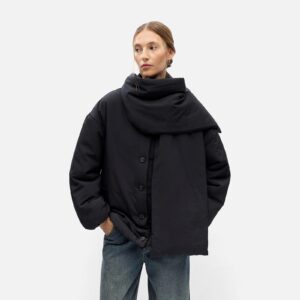 OBJGEMMI LS LO SCARF JACKET BLACK - Image 3