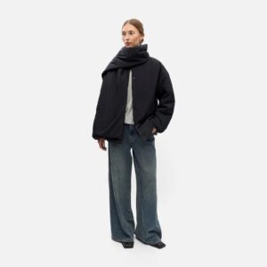 OBJGEMMI LS LO SCARF JACKET BLACK - Image 4