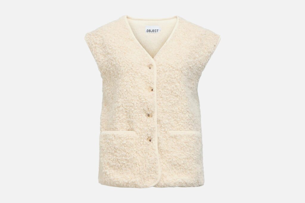 OBJIDUNA LO WAISTCOAT WHITE SAND