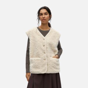 OBJIDUNA LO WAISTCOAT WHITE SAND - Image 2
