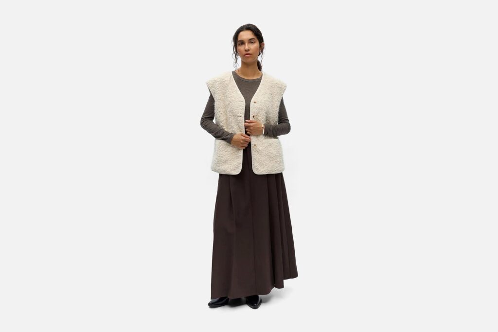 OBJIDUNA LO WAISTCOAT WHITE SAND