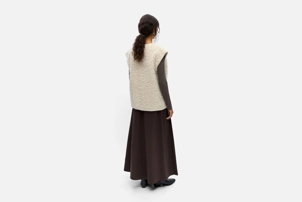 OBJIDUNA LO WAISTCOAT WHITE SAND