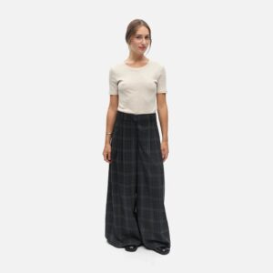 OBJDIENA HW WIDE PANT BLACK GUN METAL - Image 3