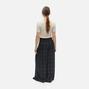 OBJDIENA HW WIDE PANT BLACK GUN METAL - Image 4