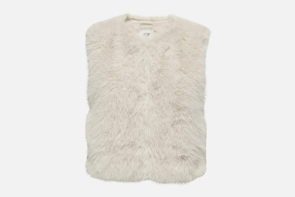 JDYORA FAUX FUR WAISTCOAT BIRCH