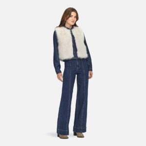 JDYORA FAUX FUR WAISTCOAT BIRCH - Image 4