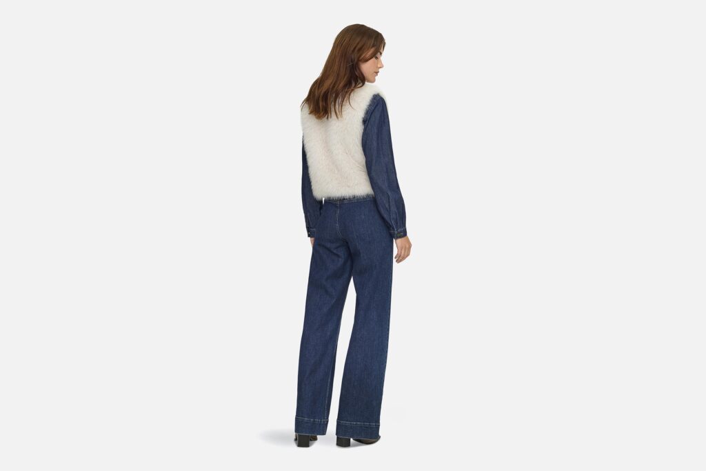 JDYORA FAUX FUR WAISTCOAT BIRCH