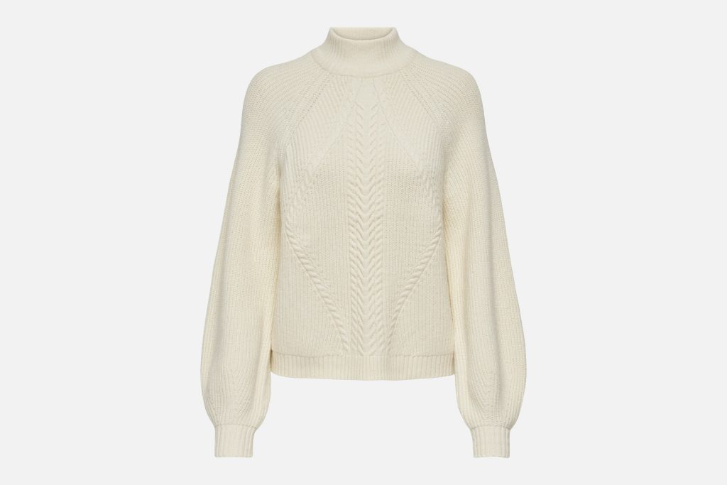 ONLKATIA LS DETAIL HIGHNECK WHITECAP GRAY