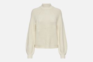 ONLKATIA LS DETAIL HIGHNECK WHITECAP GRAY