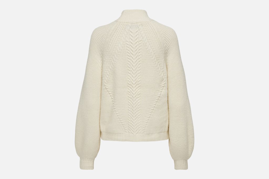 ONLKATIA LS DETAIL HIGHNECK WHITECAP GRAY