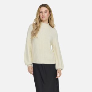ONLKATIA LS DETAIL HIGHNECK WHITECAP GRAY – Image 3