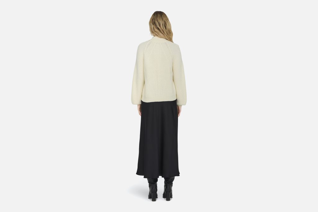ONLKATIA LS DETAIL HIGHNECK WHITECAP GRAY