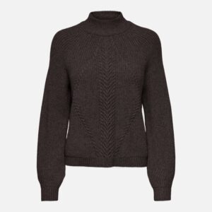 ONLKATIA LS DETAIL HIGHNECK CHOCOLATE TORTE – Image 1