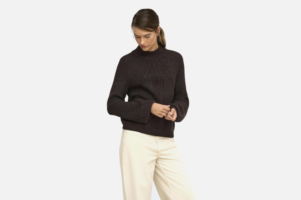 ONLKATIA LS DETAIL HIGHNECK CHOCOLATE TORTE