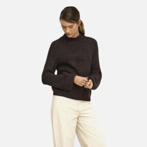ONLKATIA LS DETAIL HIGHNECK CHOCOLATE TORTE – Image 3