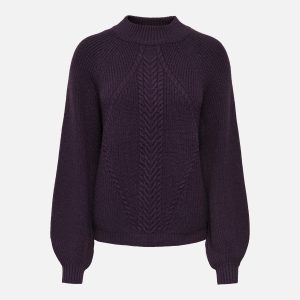 ONLKATIA LS DETAIL HIGHNECK PLUM PERFECT – Image 1