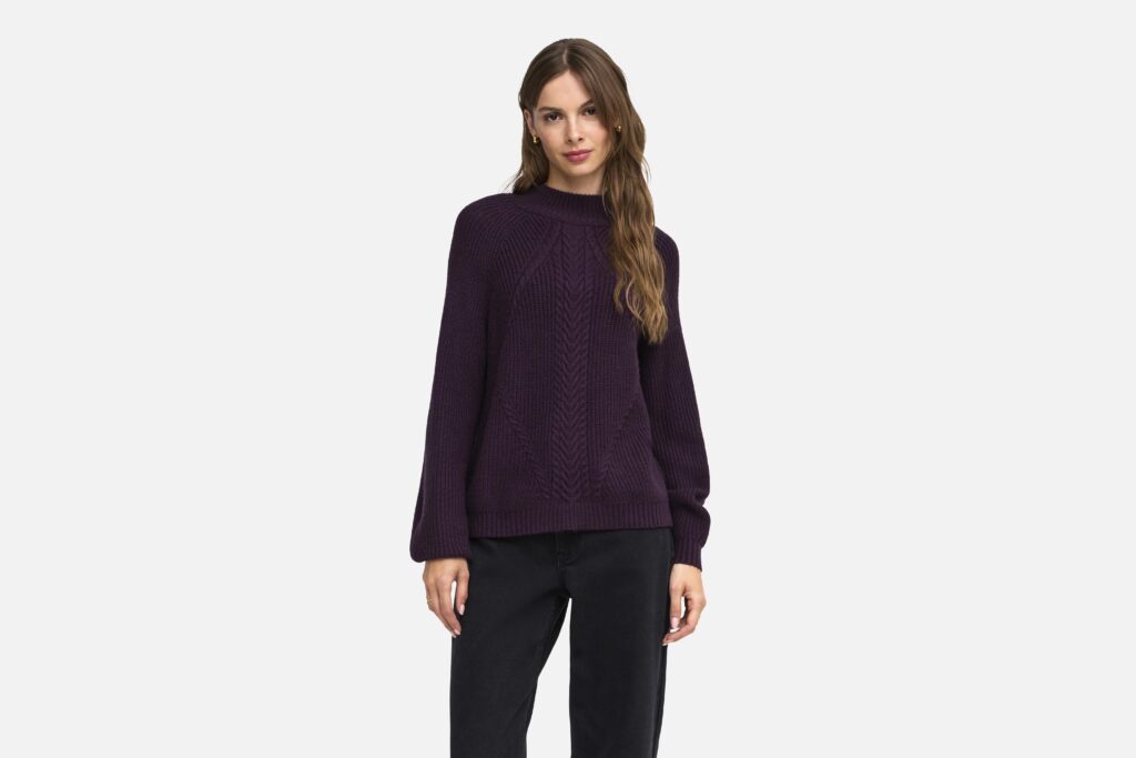 ONLKATIA LS DETAIL HIGHNECK PLUM PERFECT