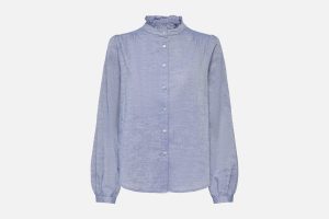 ONLAMIRA FR LS GLITTER SHIRT BLUE DENIM