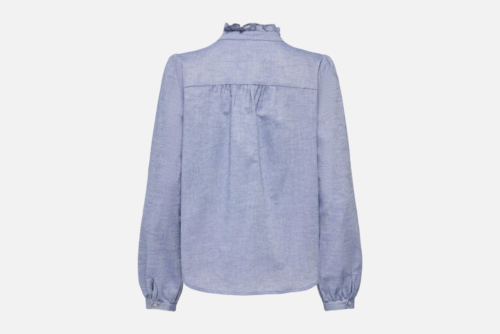 ONLAMIRA FR LS GLITTER SHIRT BLUE DENIM
