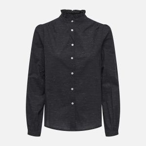 ONLAMIRA FR LS GLITTER SHIRT BLACK – Image 1
