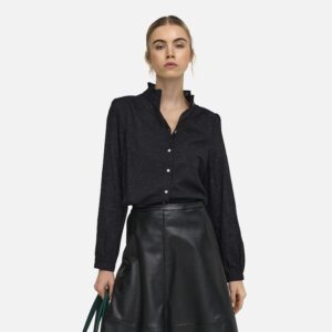ONLAMIRA FR LS GLITTER SHIRT BLACK – Image 3
