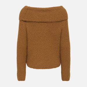 ONLMAGGIE LS OFF SHOULDER KNT GLAZED GINGER – Image 2
