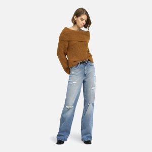 ONLMAGGIE LS OFF SHOULDER KNT GLAZED GINGER – Image 4