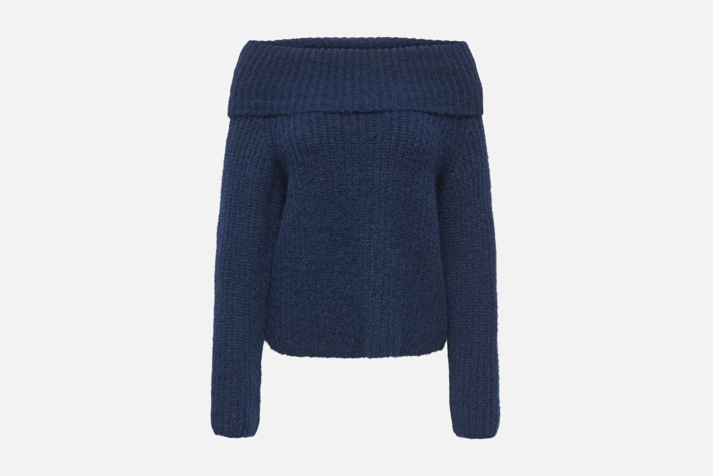 ONLMAGGIE LS OFF SHOULDER KNT NIGHT SKY