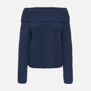 ONLMAGGIE LS OFF SHOULDER KNT NIGHT SKY – Image 1