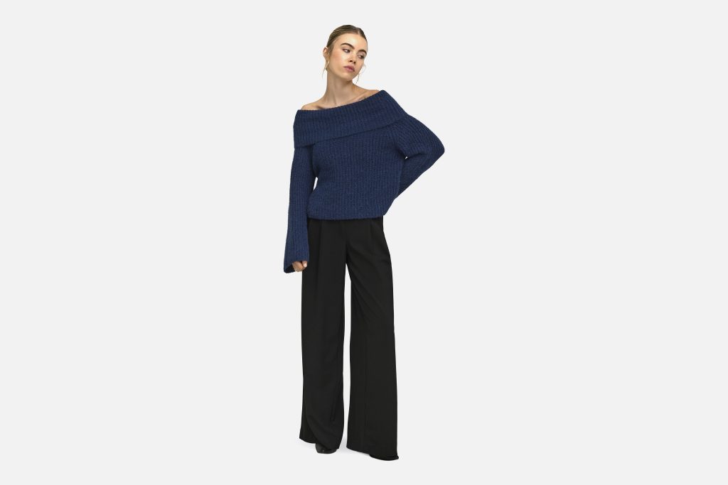 ONLMAGGIE LS OFF SHOULDER KNT NIGHT SKY