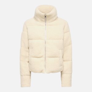 ONLATLANTA TEDDY PUFFER JACKET WHITECAP – Image 1