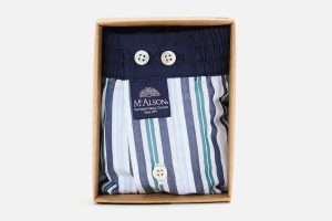 MC ALSON STRIPED NAVY  WHITE
