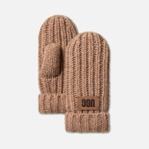 MITTEN UGG CHUNKY KIDS CAMEL - Image 1
