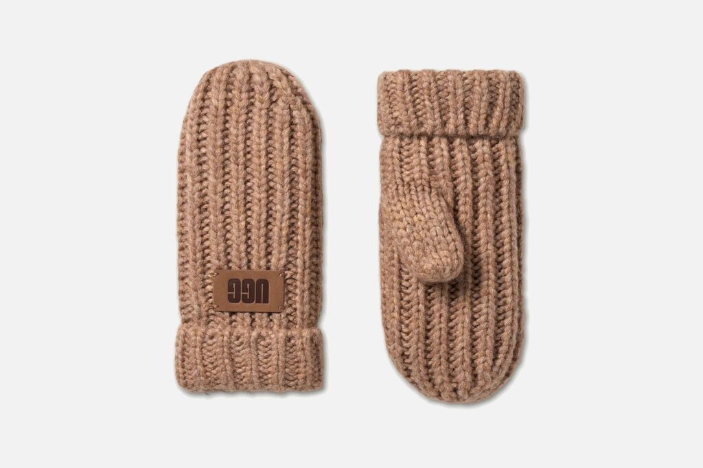 MITTEN UGG CHUNKY KIDS CAMEL